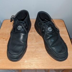 Timberland Men Size 11.5M Black Real Leather Chukka Mid Boots crocodile Pattern